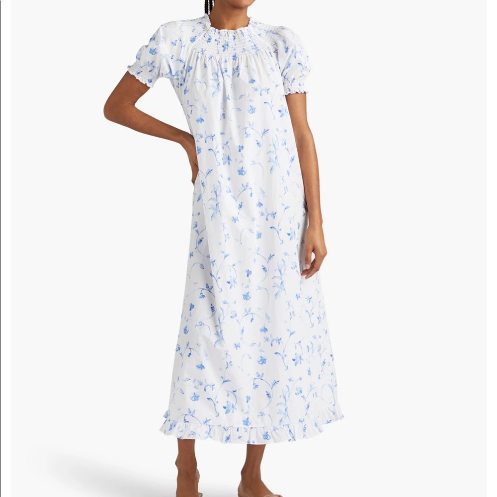 NWT HILL HOUSE, Caroline Nap Dress in Blue Botanical, perfect Easter dress!
